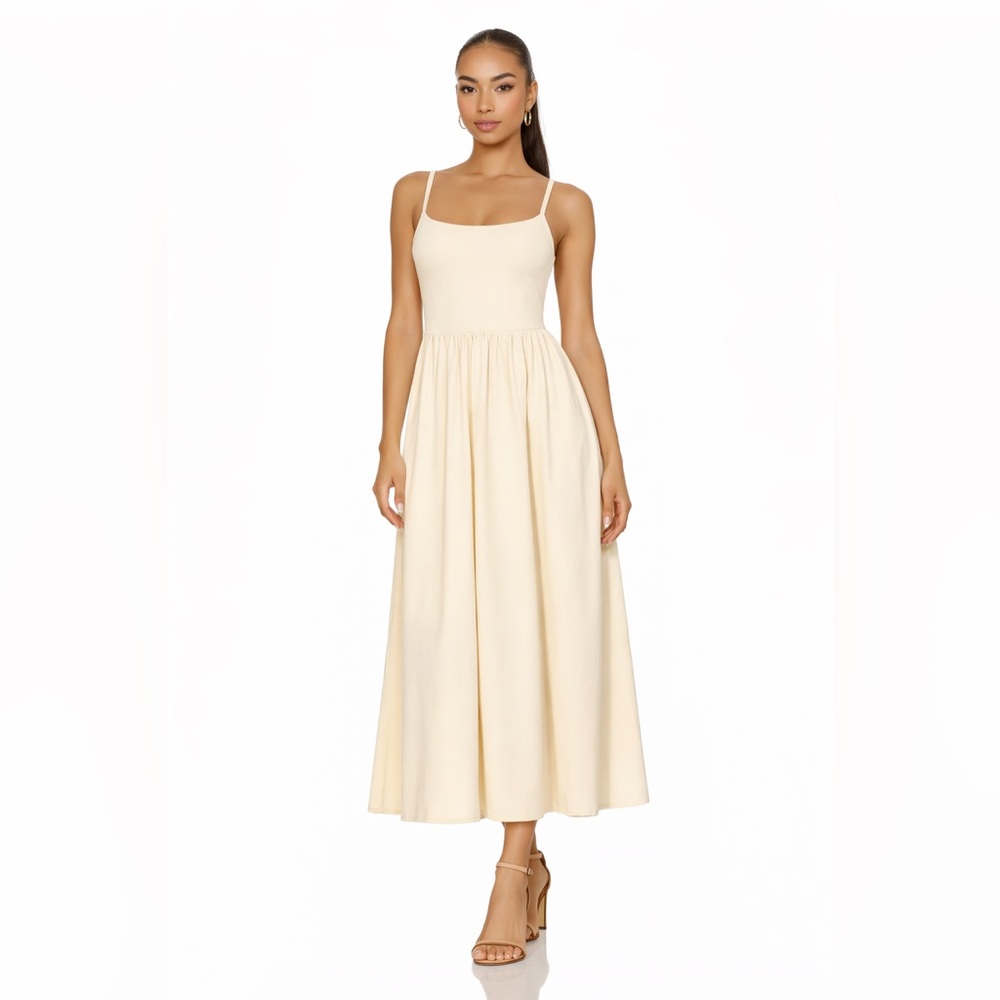 uniqlo Camisole Bra Dress Cream Maxi small - Picture 1 of 8